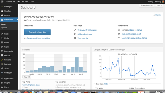 mp6 WordPress secret admin ui